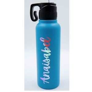 Flip Straw Lid  Custom Water Bottle - 25 Oz.